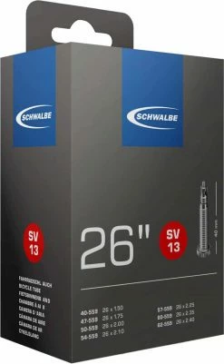 Chambre à Air Schwalbe 26 X 1.5-2.5 S SV13 40mm 40/62-559